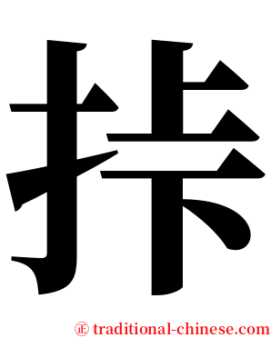挊 serif font