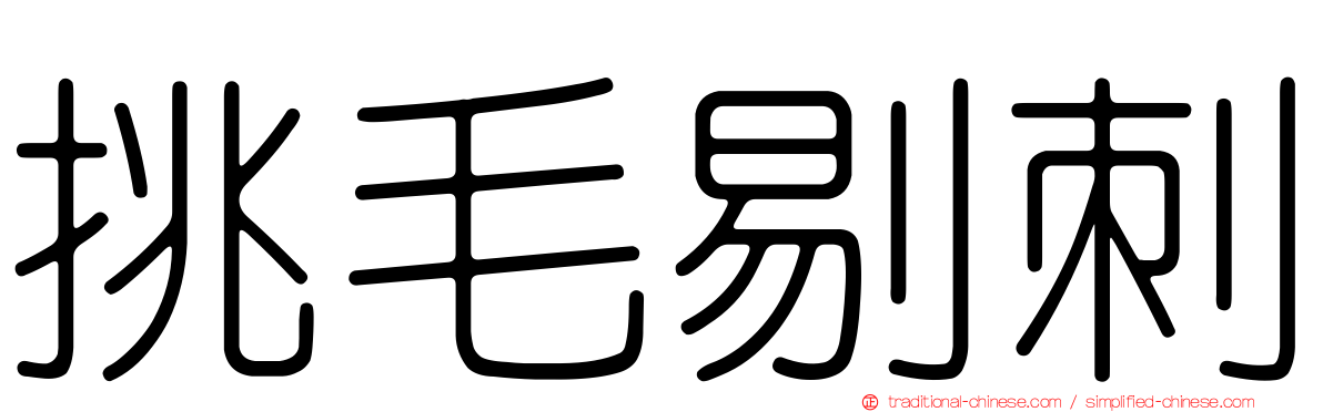 挑毛剔刺