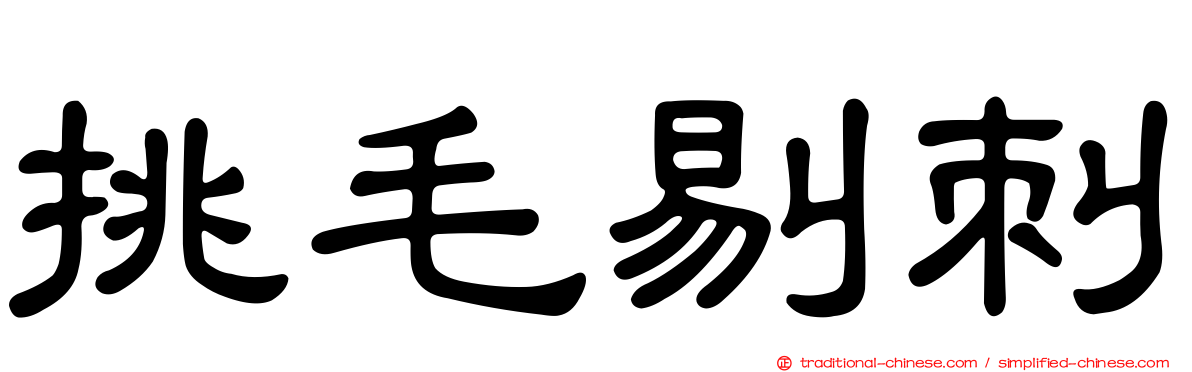挑毛剔刺