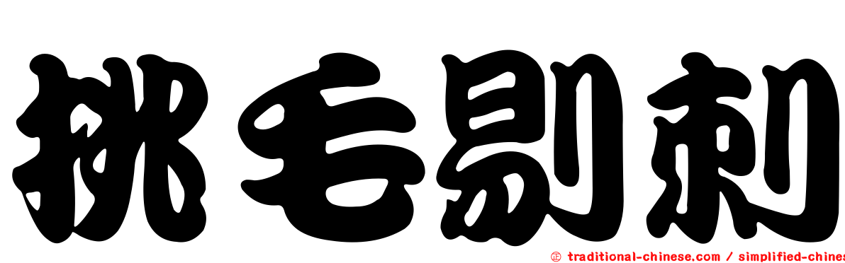 挑毛剔刺