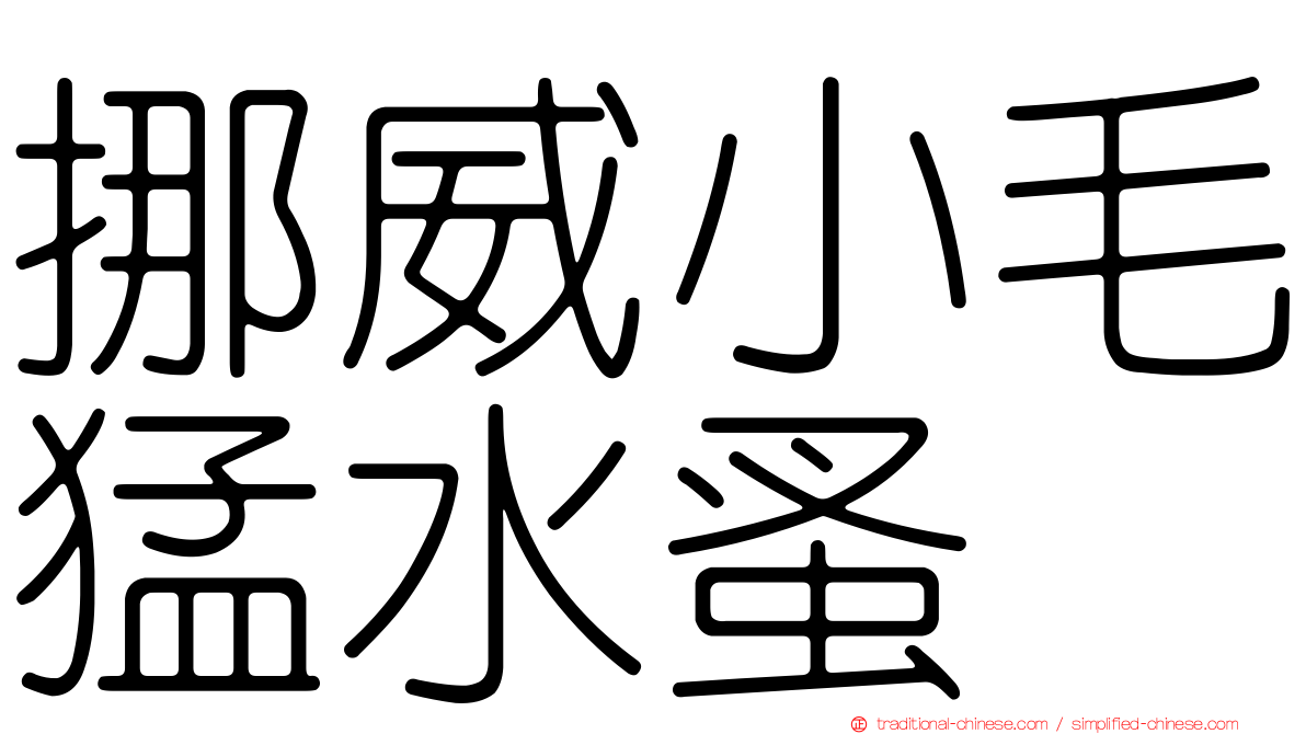 挪威小毛猛水蚤