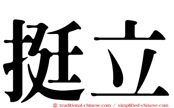 挺立