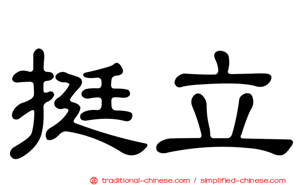 挺立