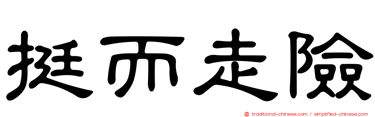 挺而走險