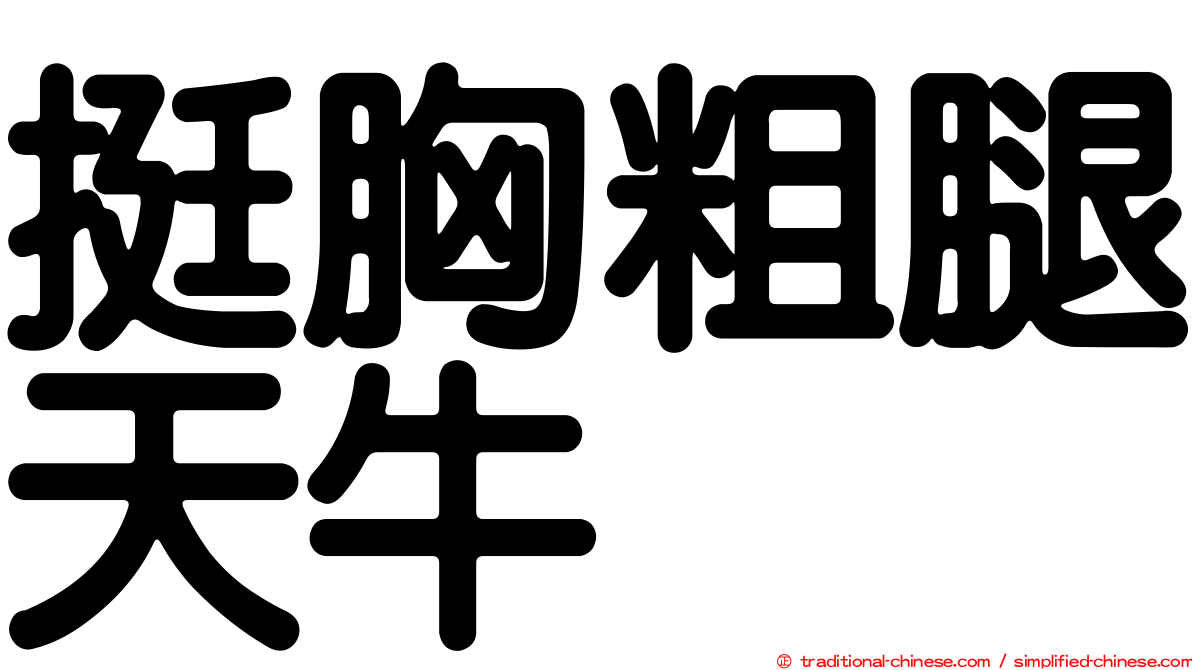 挺胸粗腿天牛