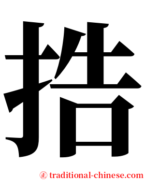 捁 serif font