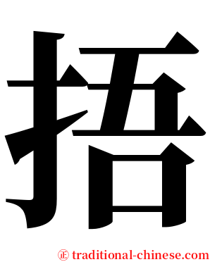 捂 serif font