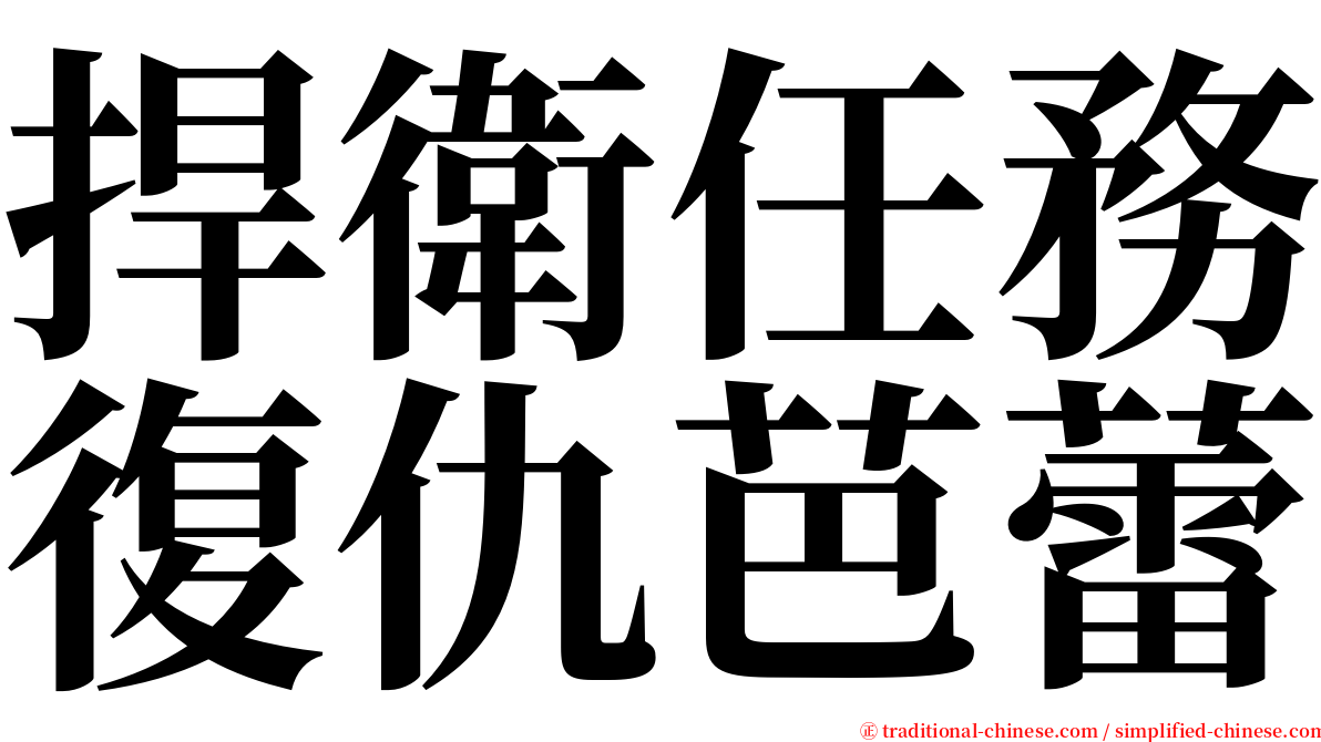 捍衛任務復仇芭蕾 serif font