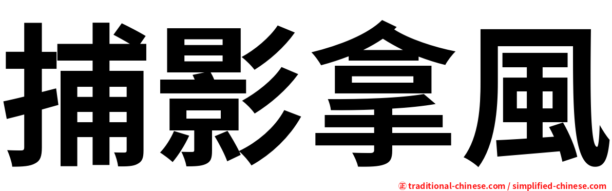 捕影拿風