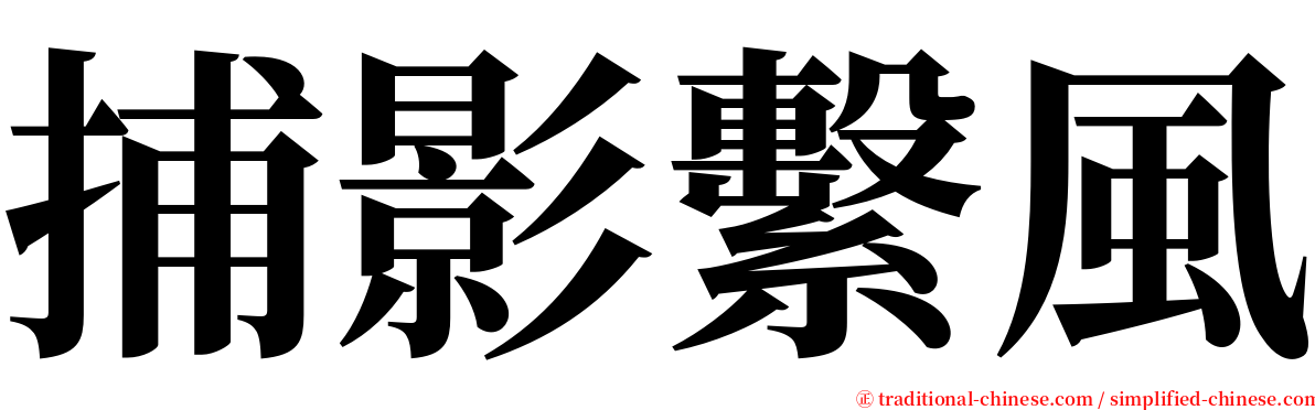 捕影繫風 serif font