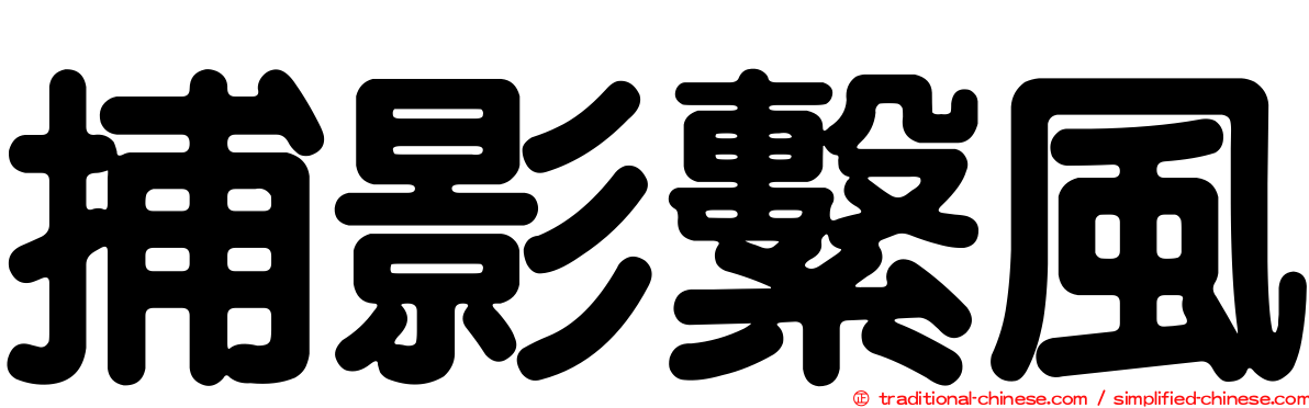 捕影繫風