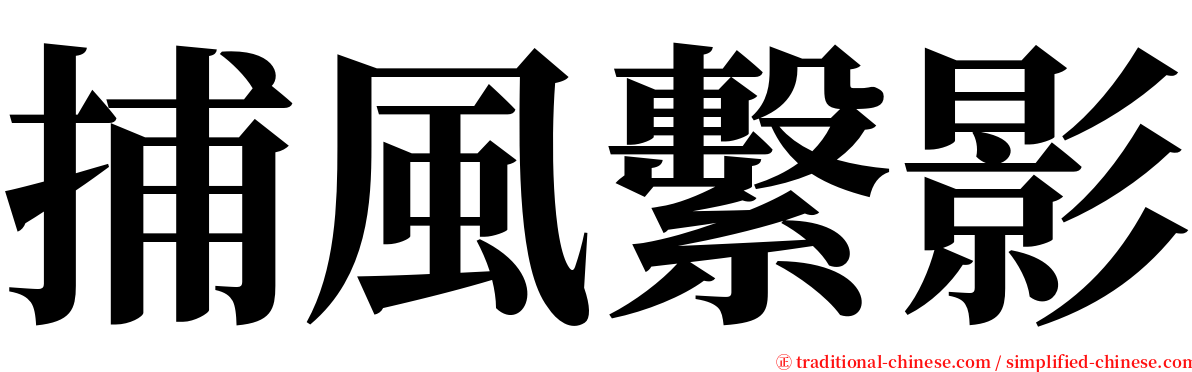 捕風繫影 serif font