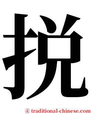 捝 serif font