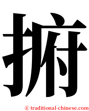 捬 serif font