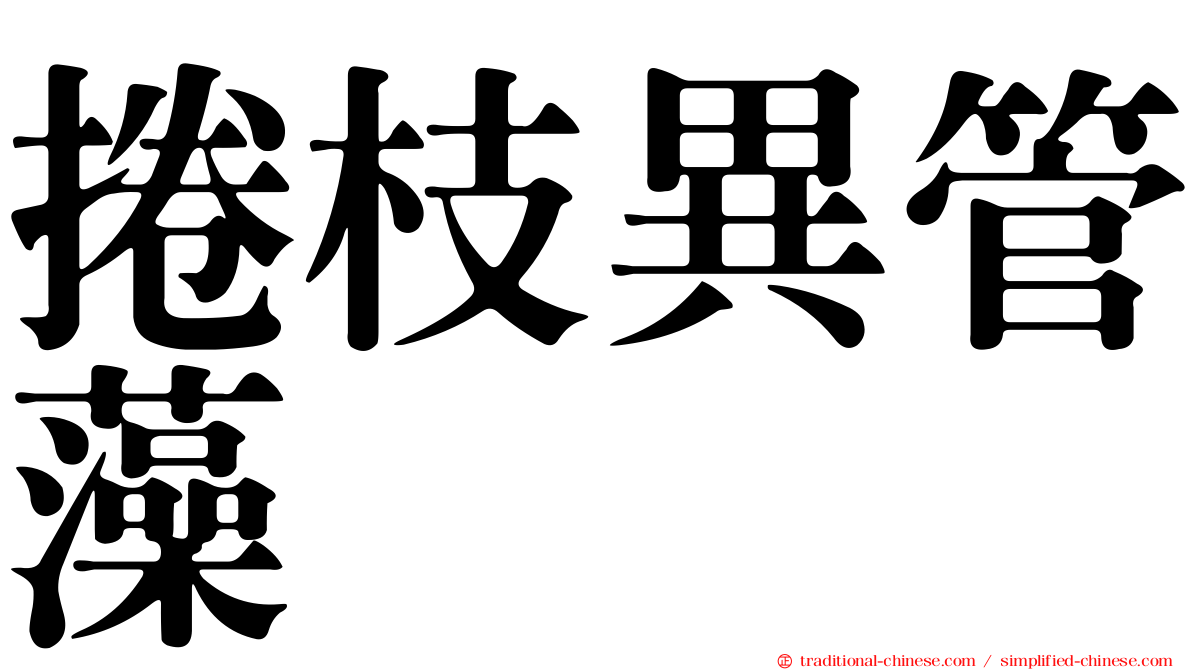 捲枝異管藻