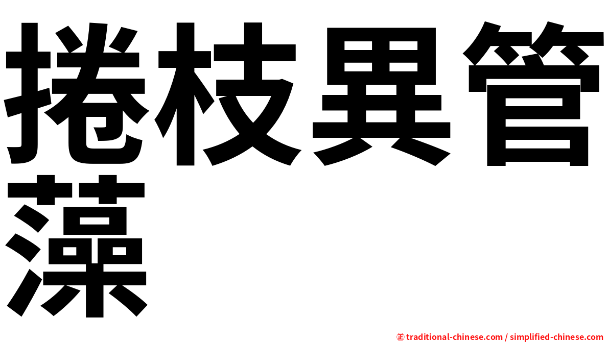 捲枝異管藻