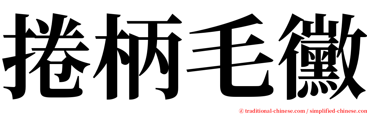 捲柄毛黴 serif font