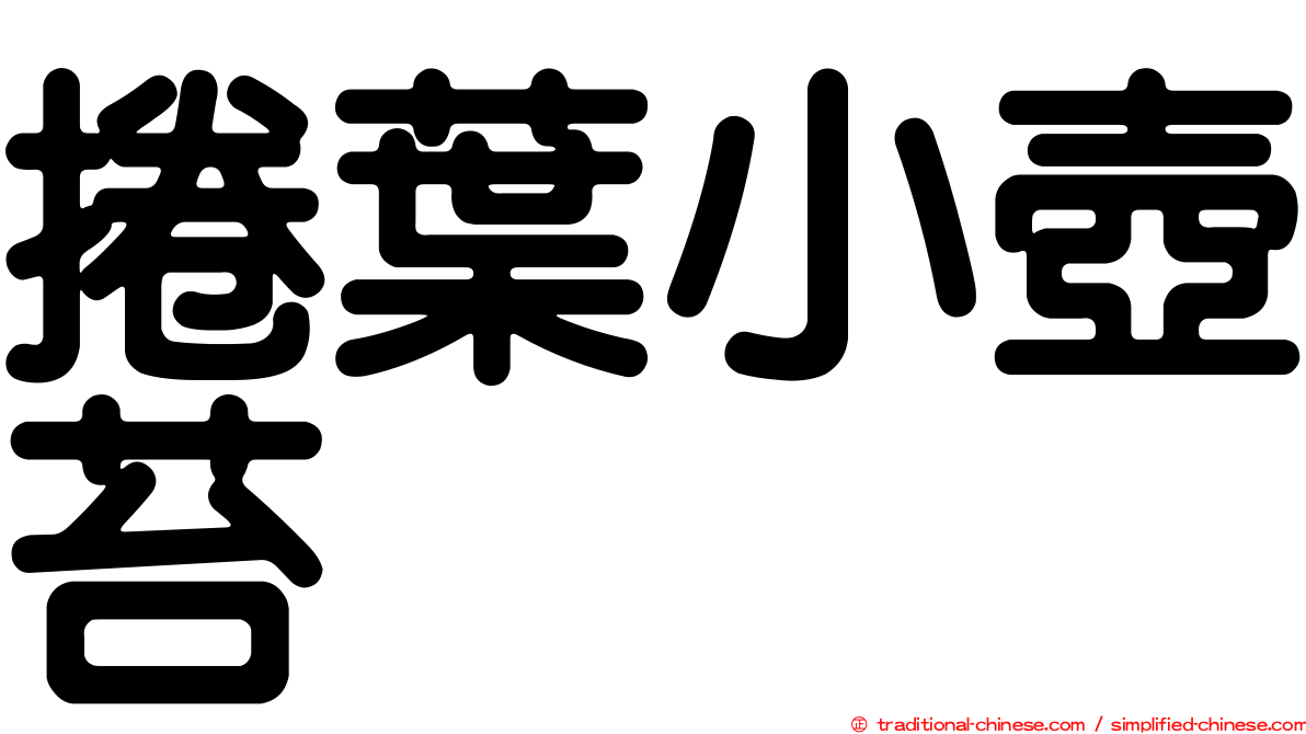 捲葉小壺苔