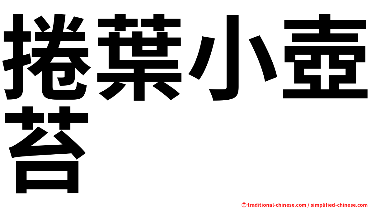 捲葉小壺苔