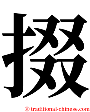 掇 serif font