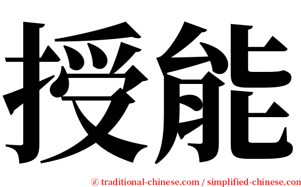 授能 serif font