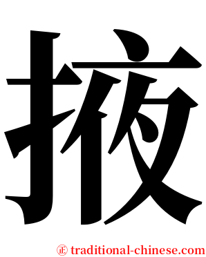 掖 serif font