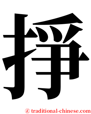 掙 serif font