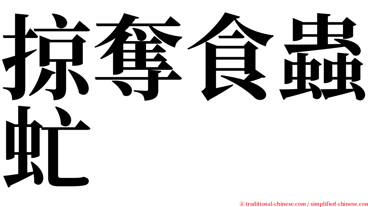 掠奪食蟲虻 serif font