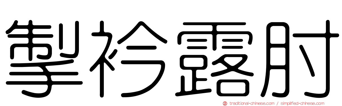 掣衿露肘