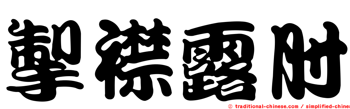 掣襟露肘