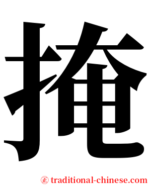 掩 serif font