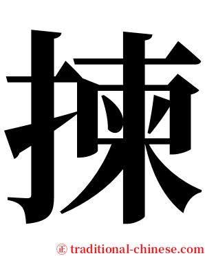 揀 serif font