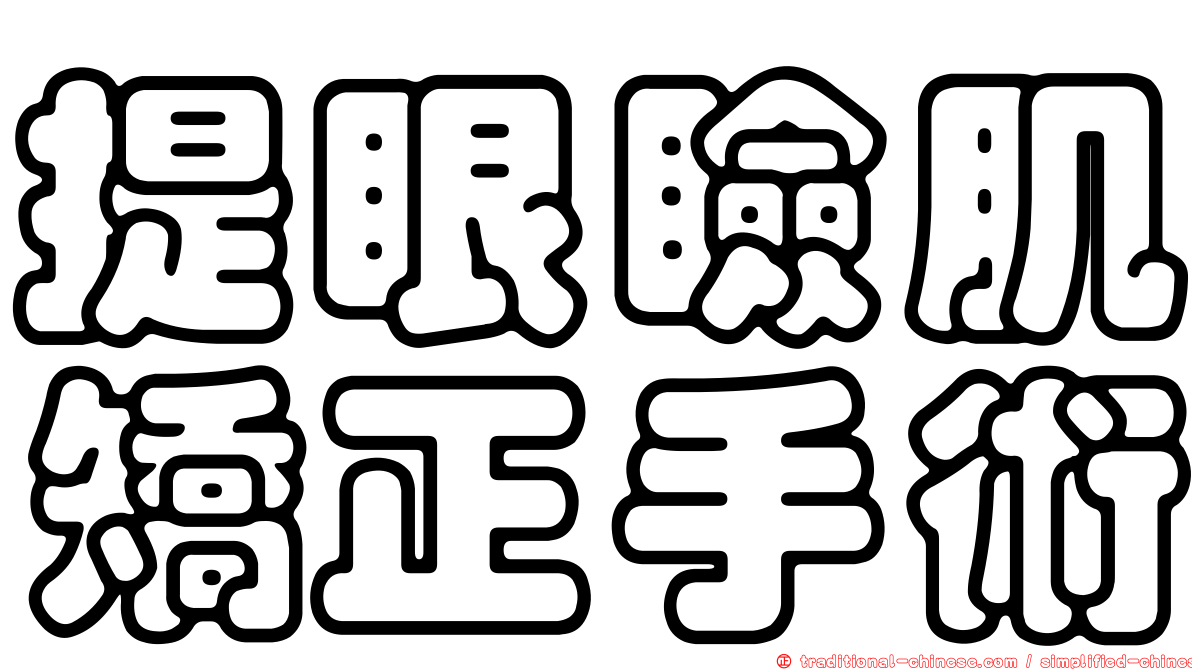 提眼瞼肌矯正手術