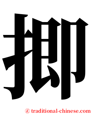 揤 serif font
