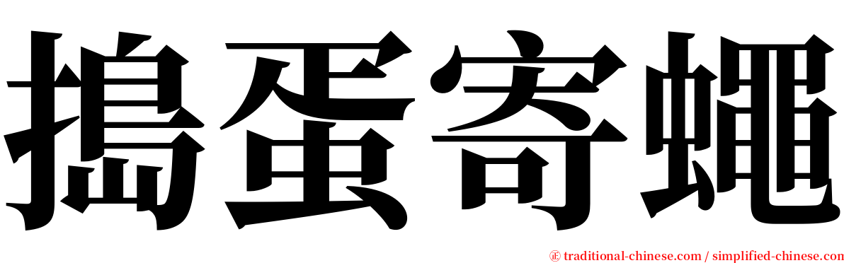 搗蛋寄蠅 serif font