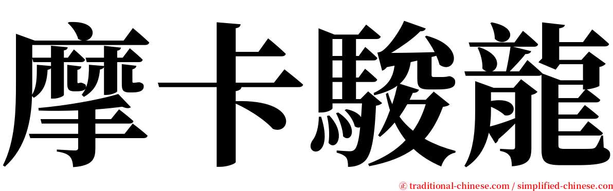摩卡駿龍 serif font
