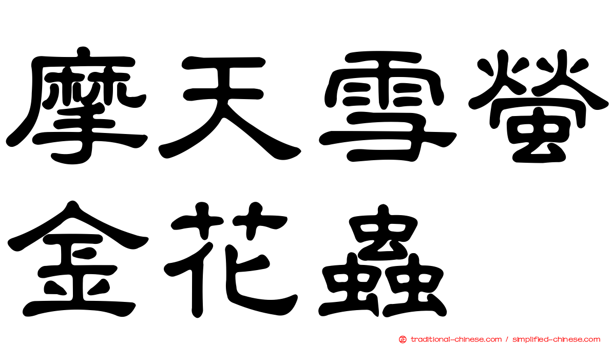 摩天雪螢金花蟲