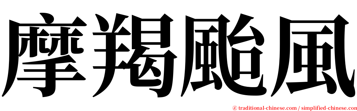 摩羯颱風 serif font