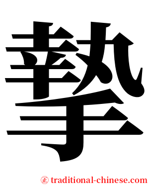 摯 serif font