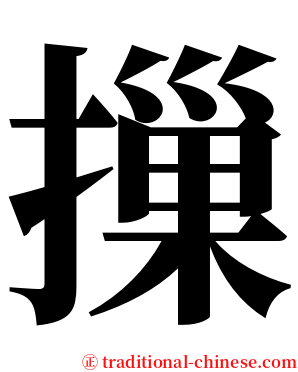 摷 serif font