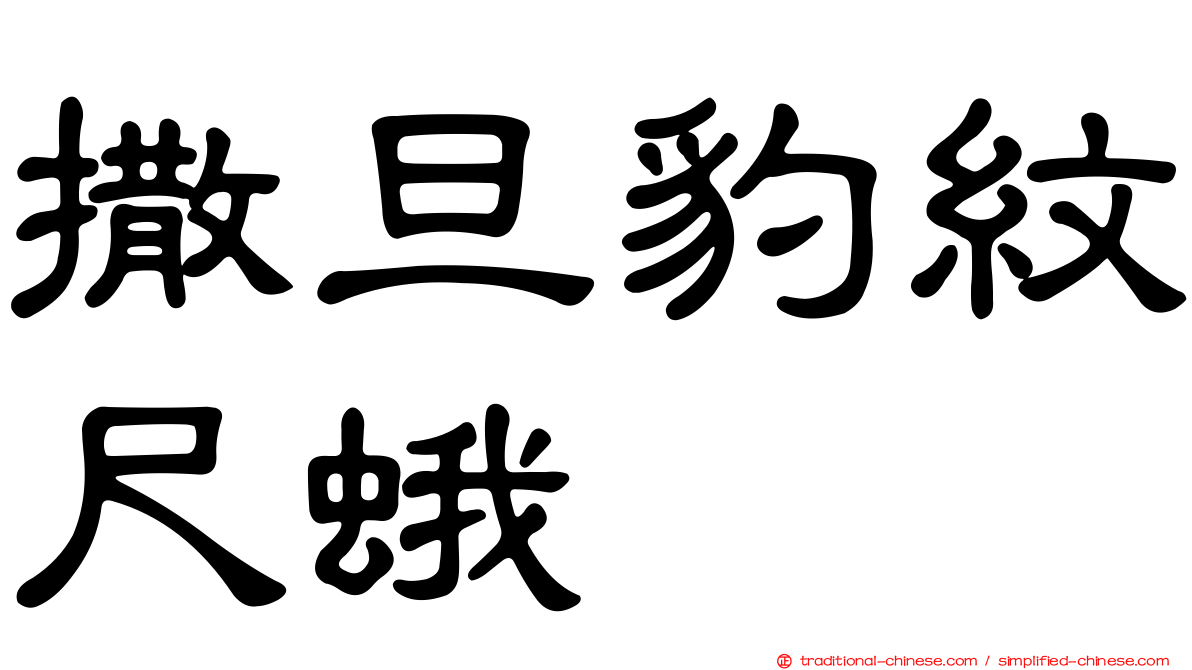 撒旦豹紋尺蛾
