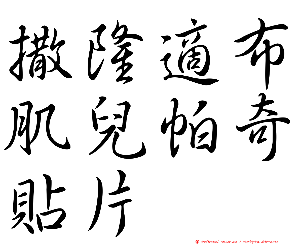 撒隆適布肌兒帕奇貼片