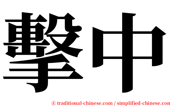擊中 serif font