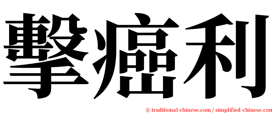 擊癌利 serif font