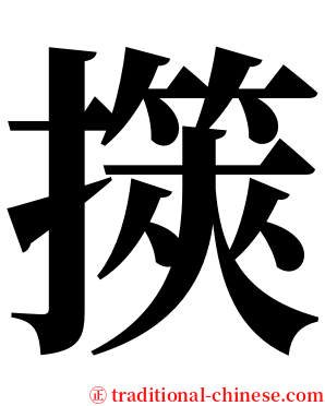 擌 serif font
