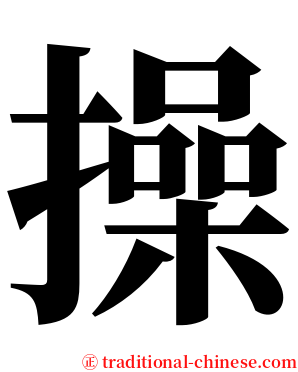 操 serif font