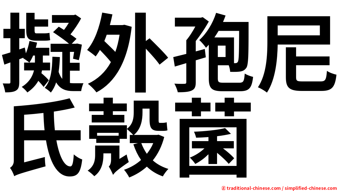 擬外孢尼氏殼菌