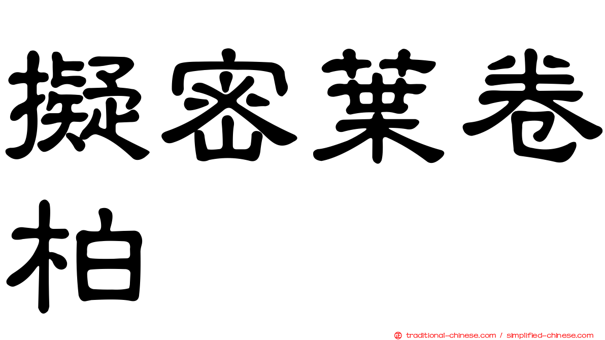 擬密葉卷柏