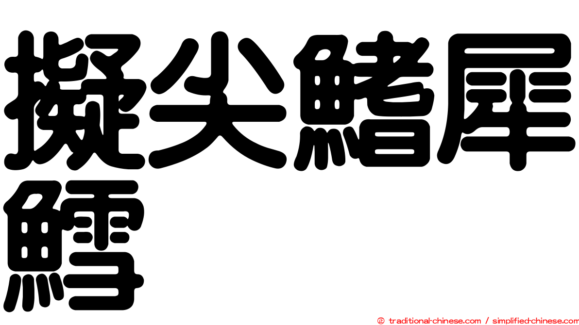 擬尖鰭犀鱈