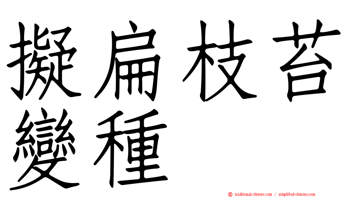 擬扁枝苔變種
